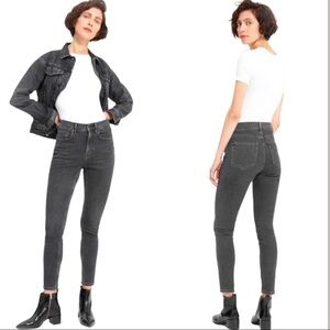 Everlane The High-Rise Skinny
Jeans in Washed Black, 24